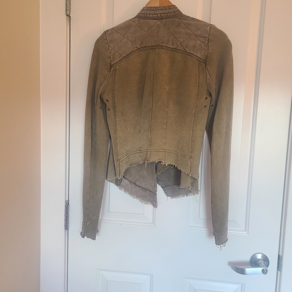 FREE PEOPLE Olive Green Boho Bohemian Jacket - Picture 5 of 5